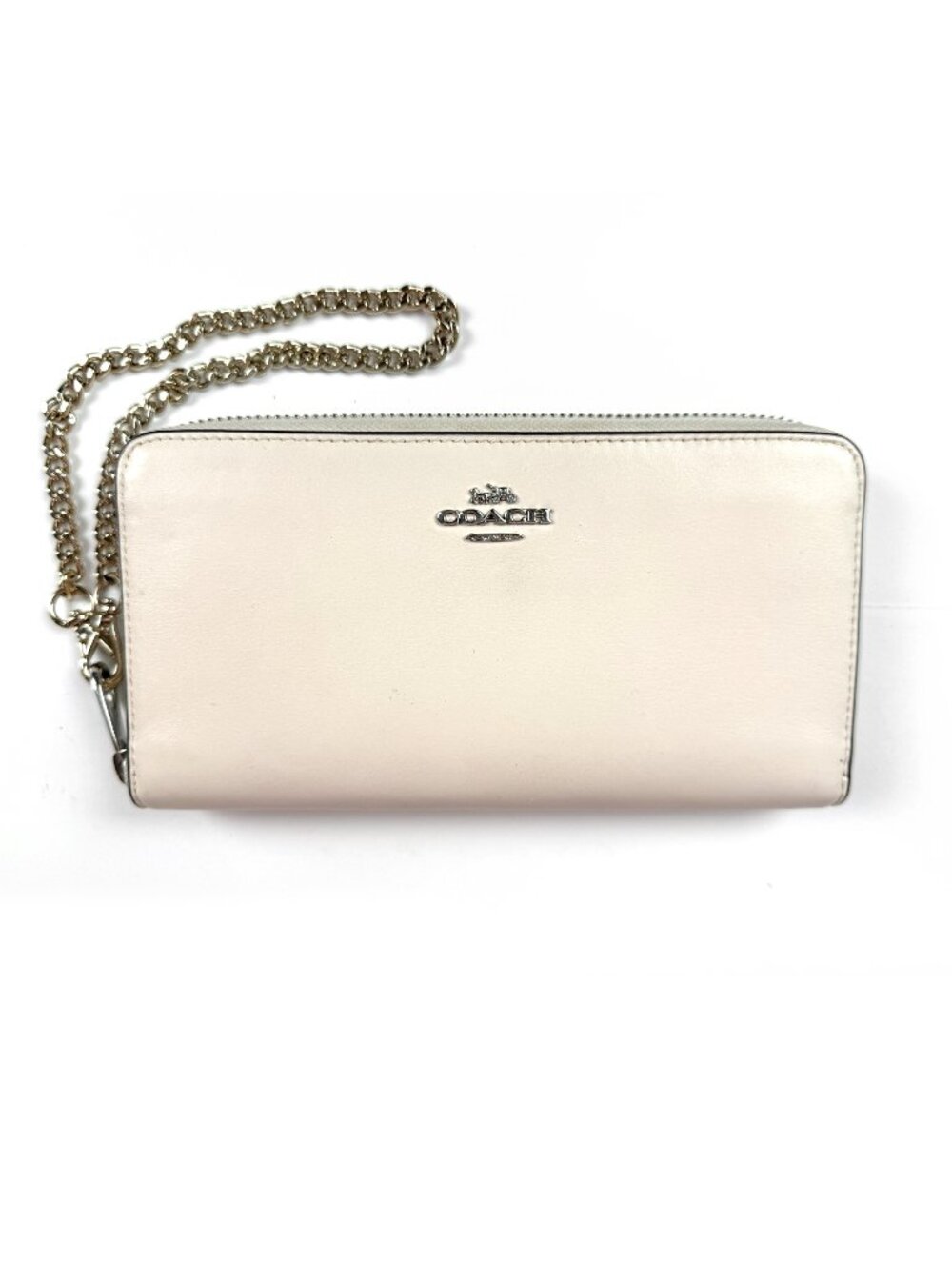 COACH Wristlet Clutch Wallet Off-White